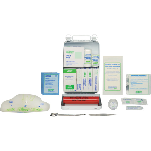 Trousse de premiers soins de base 16 unit&eacute;s, R&eacute;pond &agrave; la norme CSA Z1220-17 type 2 environnements &agrave; faible risque, Petit (2-25 travailleurs) Absolute Business Supply