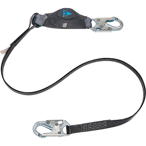 Anti-Corrosion Energy Absorbing Lanyard, 6', Snap Hook Center, Snap Hook Leg Ends, Polyester Absolute Business Supply