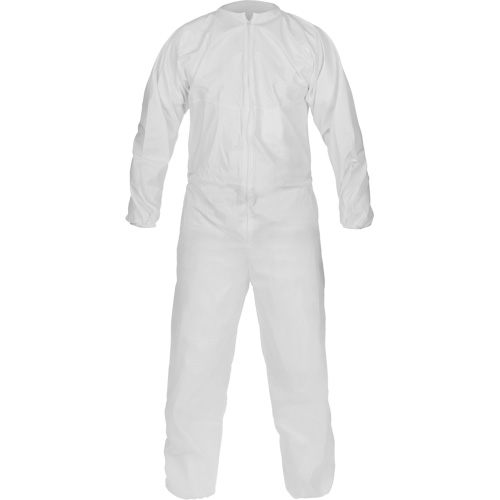 CleanMax&reg; Clean Manufactured Non-Sterile Coverall, Medium, White, Microporous Absolute Business Supply