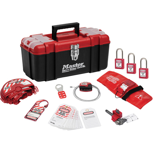 Standard Personal Lockout Kit with Zenex Thermoplastic Locks, Valve Kit, 13 Components Absolute Business Supply