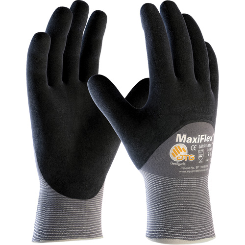 Gants compatibles avec les &eacute;crans tactiles ATG MaxiFlex Ultimate, Grand, R&ecirc;vetement Nitrile, Calibre 15, Enveloppe en Nylon/&eacute;lasthanne Absolute Business Supply