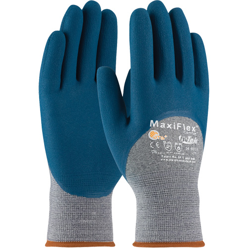 Gants en tricot sans couture ATG MaxiFlex Comfort, Grand, R&ecirc;vetement Nitrile, Calibre 15, Enveloppe en Nylon Absolute Business Supply