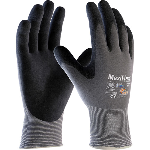 Gants compatibles avec les &eacute;crans tactiles ATG MaxiFlex Ultimate AD-APT, T-petit, R&ecirc;vetement Nitrile, Calibre 15, Enveloppe en Nylon/&eacute;lasthanne Absolute Business Supply