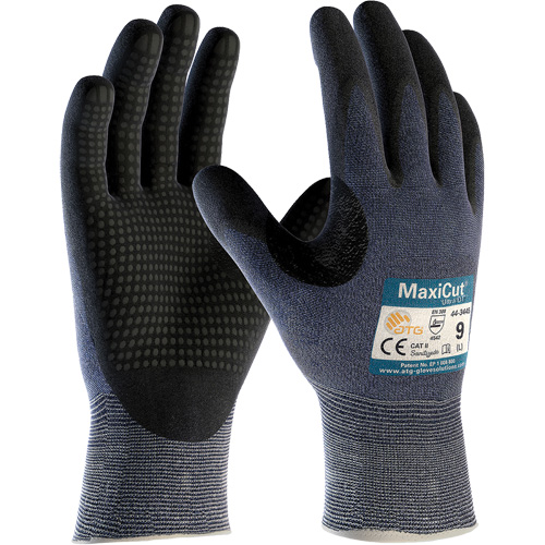 Gants ATG MaxiCut Ultra DT, Taille Grand, Calibre 15, Rev&ecirc;tement Nitrile, Enveloppe en Fil technique, ASTM ANSI niveau A3/EN 388 niveau 5/EN 388 niveau C Absolute Business Supply