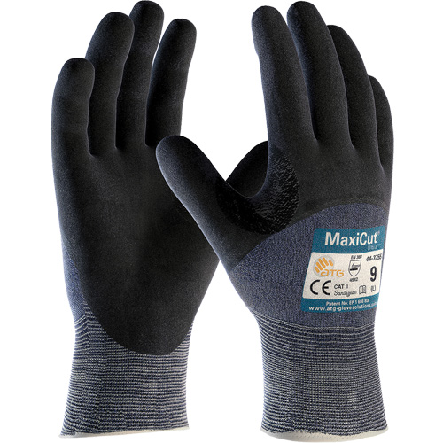 Gants r&eacute;sistants aux coupures en tricot sans couture ATG MaxiCut Ultra, Taille Grand, Calibre 15, Rev&ecirc;tement Nitrile, Enveloppe en Fil technique, ASTM ANSI niveau A3/EN 388 niveau 5/EN 388 niveau C Absolute Business Supply