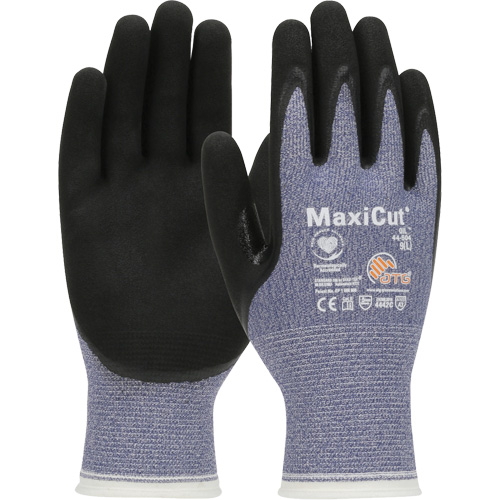 Gants r&eacute;sistants aux coupures dans un milieu de travail huileux ATG MaxiCut, Taille Grand, Calibre 15, Rev&ecirc;tement Nitrile, Enveloppe en Fil technique, ASTM ANSI niveau A3/EN 388 niveau 4/EN 388 niveau C Absolute Business Supply