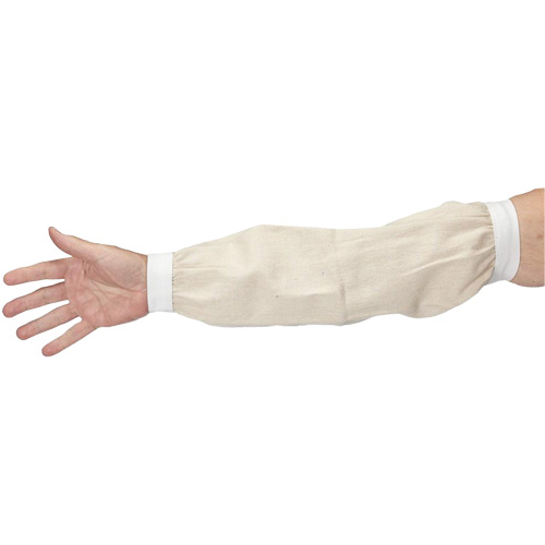 Manchettes, 18", Coton, Blanc Absolute Business Supply
