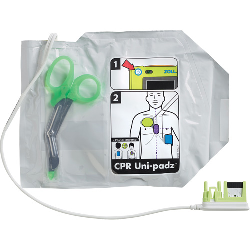 &eacute;lectrodes RCR pour adultes & enfants Uni-Padz, Zoll AED 3 Pour, Classe 4 Absolute Business Supply