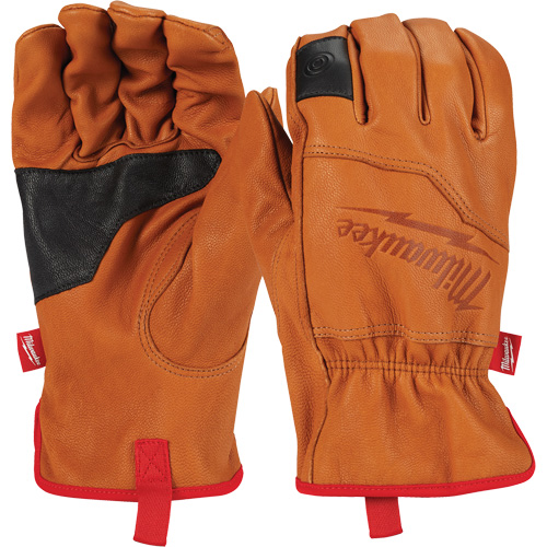 Leather Gloves, Small, Grain Goatskin Palm Absolute Business Supply