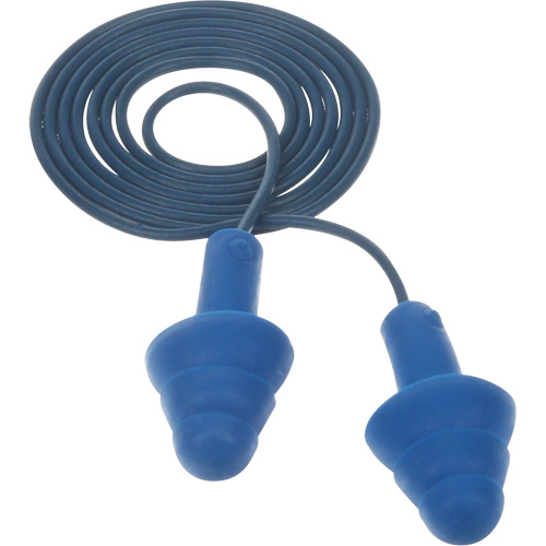 Bouchons d'oreilles pr&eacute;moul&eacute;s E-A-R Ultrafit , Avec cordon, Taille unique, Vrac - Sac en poly, NRR dB NRR 25 dB Absolute Business Supply