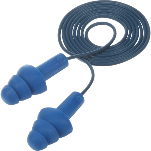 Bouchons d'oreilles pr&eacute;moul&eacute;s E-A-R Ultrafit , Avec cordon, Taille unique, Vrac - Sac en poly, NRR dB NRR 25 dB Absolute Business Supply
