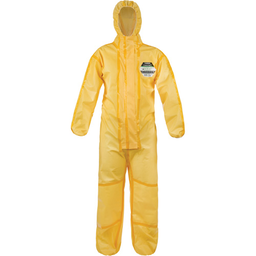 ChemMax&reg; 1 Coveralls, Polyethylene/Polypropylene, Small, Yellow Absolute Business Supply