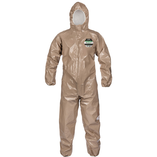 Coveralls, ChemMax 4 Plus, Large, Brown Absolute Business Supply