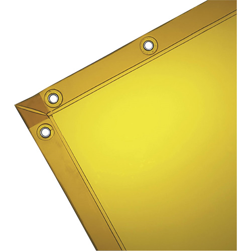 Welding Curtain, 72" x 72", High Transparency, Yellow Absolute Business Supply