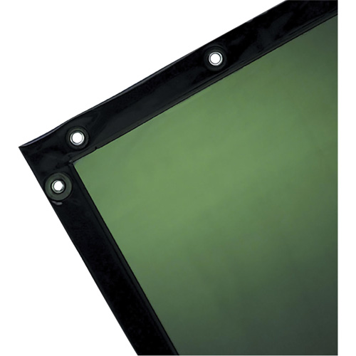 Welding Curtain, 72" x 96", Moderate Transparency, Green Absolute Business Supply