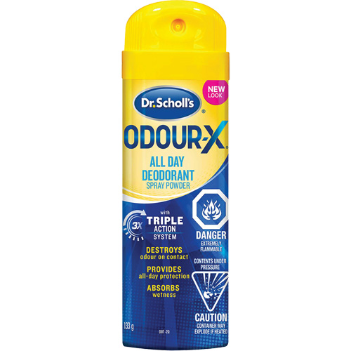 Poudre d&eacute;sodorisante &agrave; pulv&eacute;riser pour les pied Odour Destroyers Dr. Scholl's Absolute Business Supply