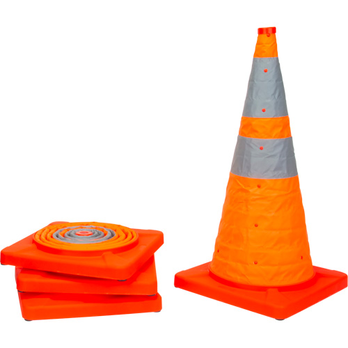 Collapsible Traffic Cone, 28" H, Orange Absolute Business Supply