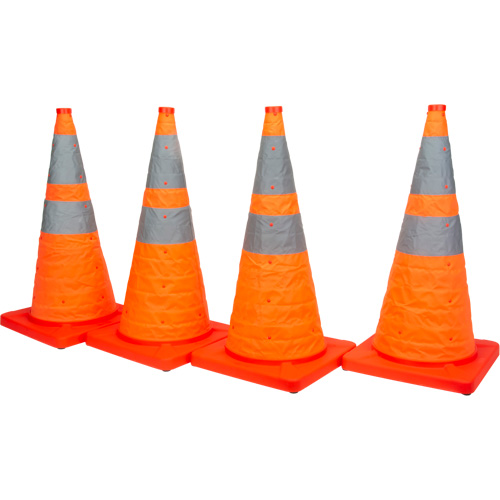 Collapsible Traffic Cone, 28" H, Orange Absolute Business Supply
