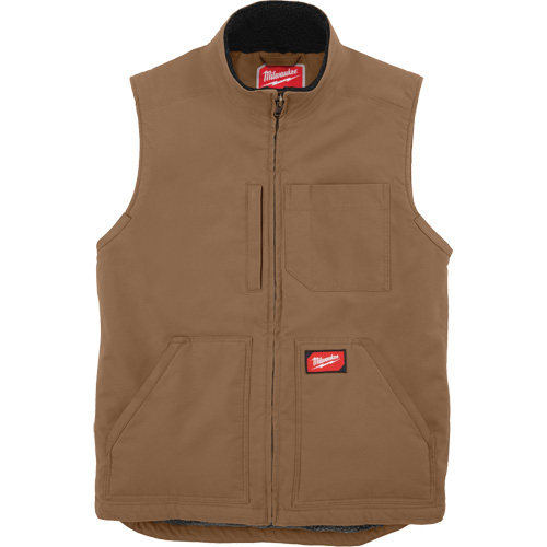 Veste doubl&eacute;e en sherpa ultra-r&eacute;sistante, Hommes, Petit, Brun Absolute Business Supply