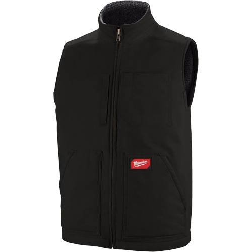 Veste doubl&eacute;e en sherpa ultra-r&eacute;sistante, Hommes, Petit, Noir Absolute Business Supply