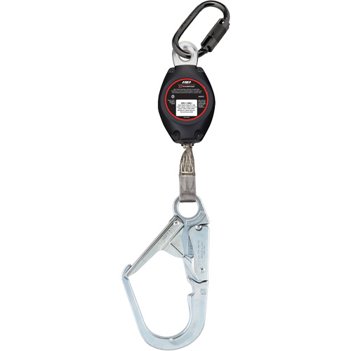 Cordage de s&eacute;curit&eacute; autor&eacute;tractable avec grand mousqueton Dynamic, 7', Polyester, Pivotant Absolute Business Supply