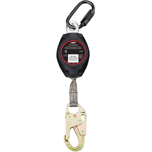 Dynamic Small Snap Hook Self-Retracting Lifeline, 11', Polyester, Swivel Absolute Business Supply