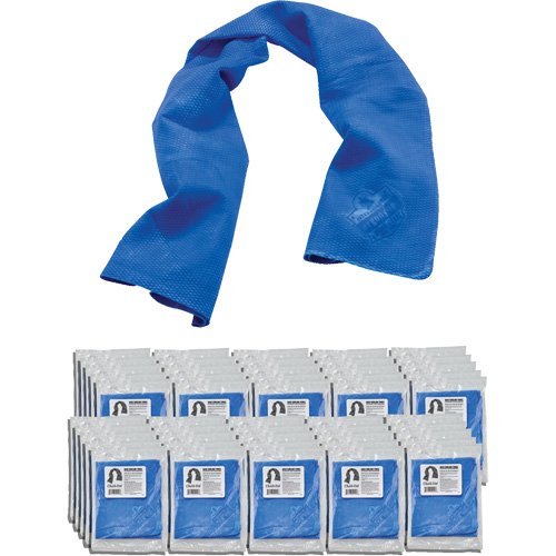 Serviette de refroidissement par &eacute;vaporation Chill-Its 6602, Bleu Absolute Business Supply