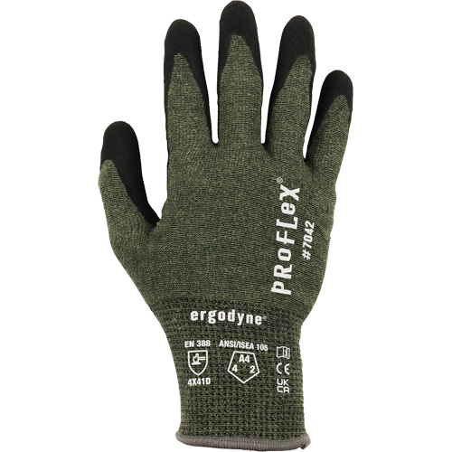 Gants r&eacute;sistant &agrave; la coupe Proflex 7042, Taille Petit, Calibre 18, Rev&ecirc;tement Nitrile, Enveloppe en Aramide, ASTM ANSI niveau A4/EN 388 niveau D Absolute Business Supply