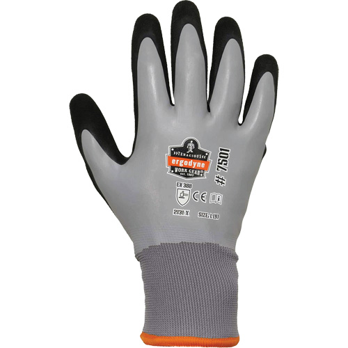Gants de travail Hydrofuges et enduits pour l'hiver ProFlex 7501, Petit, R&ecirc;vetement Nitrile/Latex, Calibre 10/15, Enveloppe en Polyester Absolute Business Supply