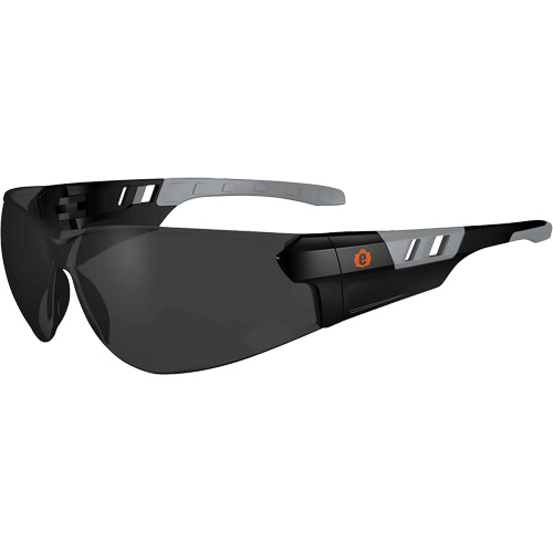 Lunettes de s&eacute;curit&eacute; sans monture Skullerz SAGA, Lentille Fum&eacute;e, Antibu&eacute;e/Anti-&eacute;gratignures, ANSI Z87+/R&eacute;pond ou surpasse la norme CSA Z94.3 Absolute Business Supply