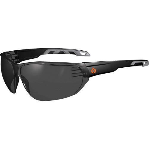 Lunettes de s&eacute;curit&eacute; sans monture Skullerz VALI, Lentille Fum&eacute;e, Antibu&eacute;e/Anti-&eacute;gratignures, ANSI Z87+/R&eacute;pond ou surpasse la norme CSA Z94.3 Absolute Business Supply