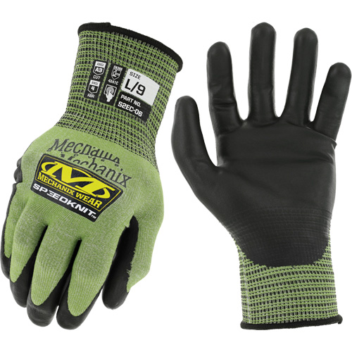 Speedknit S2EC06 Cut-Resistant Gloves, Size Small/7, 18 Gauge, Urethane Coated, HPPE/Tungsten Shell, ASTM ANSI Level A4/EN 388 Level D Absolute Business Supply