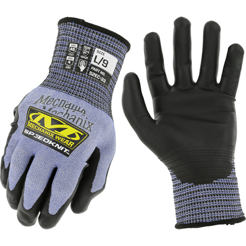 Speedknit S2EC33 Cut-Resistant Gloves, Size Medium/8, 18 Gauge, Urethane Coated, HPPE/Tungsten Shell, ASTM ANSI Level A5/EN 388 Level D Absolute Business Supply