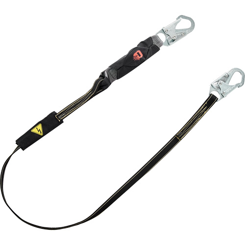 V-Series Welding Energy Absorbing Lanyard, 6', Snap Hook Center, Snap Hook Leg Ends, Kevlar&reg;/Metal/Nylon Absolute Business Supply
