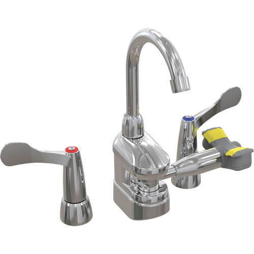 Swing-Activated Faucet/Eyewash with Wristblade Faucet Valves, Sink Mount Installation Absolute Business Supply