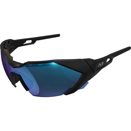 Type-E Safety Glasses, Blue Lens, Anti-Fog/Anti-Scratch, ANSI Z87+ Absolute Business Supply