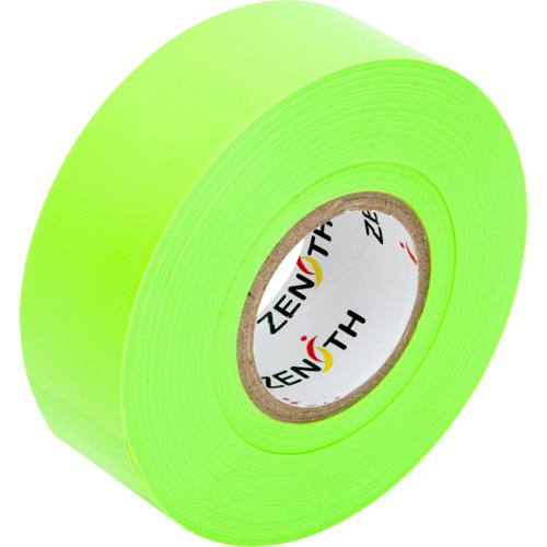 Flagging Tape, 1.1875" W x 164' L, Fluorescent Green Absolute Business Supply