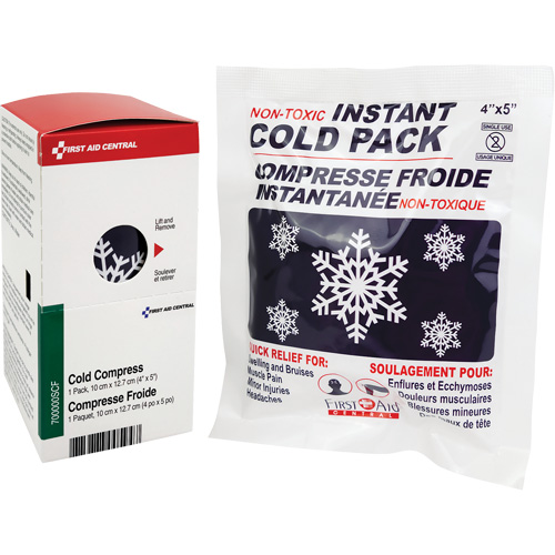SmartCompliance&reg; Refill Instant Compress, Cold, Single Use, 4" x 5" Absolute Business Supply