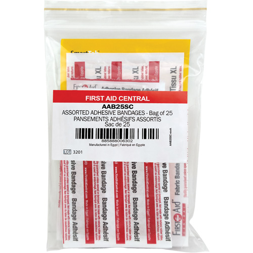 SmartCompliance&reg; Refill Adhesive Bandages, Assorted, Fabric/Plastic, Non-Sterile Absolute Business Supply