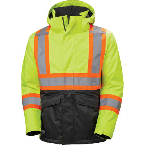 Alta Winter Jacket, Polyester, Black/High Visibility Lime-Yellow, Small Absolute Business Supply