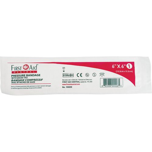 Sterile Compress Pressure Bandage, 6" L x 6" W Absolute Business Supply