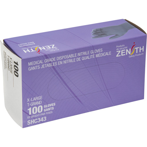 Medical Grade Disposable Gloves, X-Large, Nitrile, 6-mil, Powder-Free, Black, Class 2 Absolute Business Supply