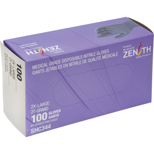 Medical Grade Disposable Gloves, 2X-Large, Nitrile, 6-mil, Powder-Free, Black, Class 2 Absolute Business Supply