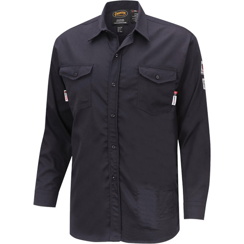 7742 Chemise de s&eacute;curit&eacute; ignifug&eacute;e FR-Tech, Petit, Bleu marin Absolute Business Supply