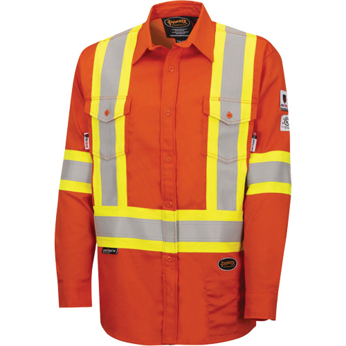 7743 Chemise de s&eacute;curit&eacute; ignifug&eacute;e FR-Tech, Petit, Orange haute visibilit&eacute; Absolute Business Supply