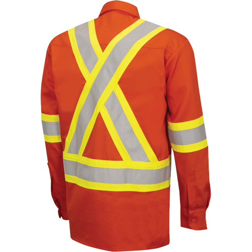 7743 Chemise de s&eacute;curit&eacute; ignifug&eacute;e FR-Tech, Petit, Orange haute visibilit&eacute; Absolute Business Supply