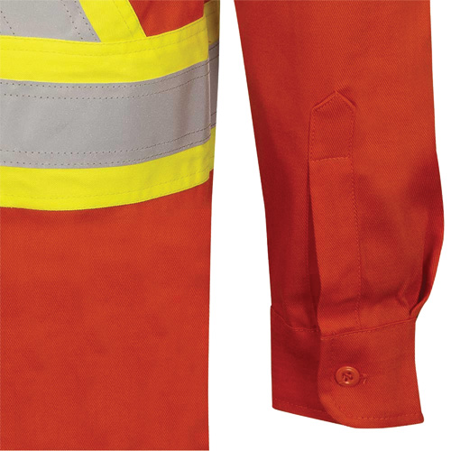 7743 Chemise de s&eacute;curit&eacute; ignifug&eacute;e FR-Tech, Petit, Orange haute visibilit&eacute; Absolute Business Supply