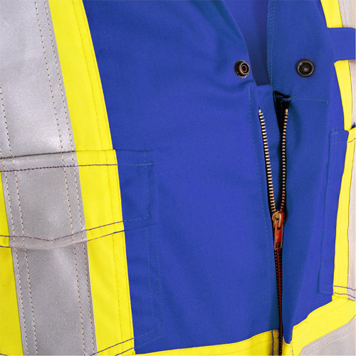 7706T Combinaison ignifuge FR-Tech avec fermetures &agrave; glissi&egrave;re aux jambes, Taille 40 (grand taille), Bleu royal, 9,7 cal/cm² Absolute Business Supply