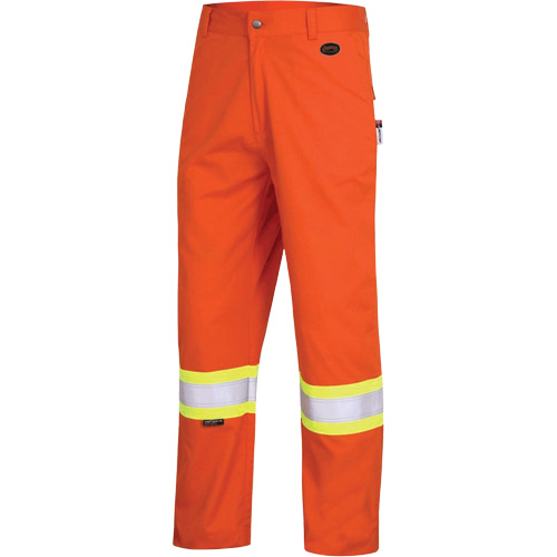 7763 Pantalon de s&eacute;curit&eacute; haute visibilit&eacute; r&eacute;sistant aux arcs &eacute;lectriques FR-Tech 88/12, 34, x 32, Orange haute visibilit&eacute;, 9,7 cal/cm² Absolute Business Supply