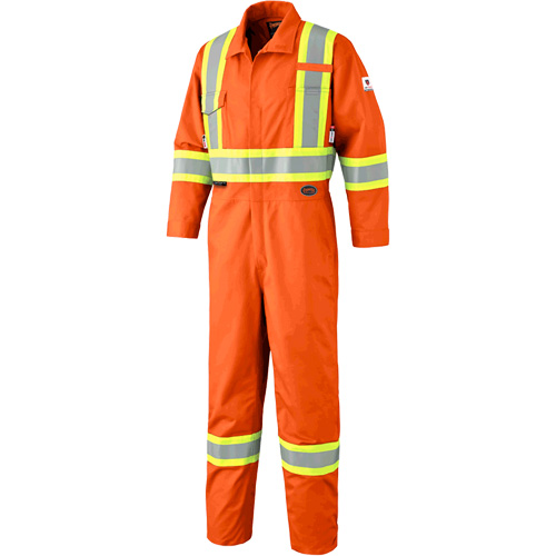7705T Combinaison ignifuge FR-Tech avec fermetures &agrave; glissi&egrave;re aux jambes, Taille 40 (grand taille), Orange haute visibilit&eacute;, 9,7 cal/cm² Absolute Business Supply